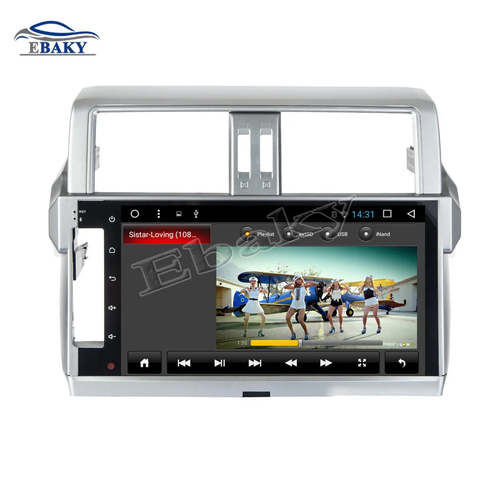 Top NaviTopia 10.1inch 1GB/2GB RAM Quad Core/Octa Core Android 7.1/8.1 Car DVD Radio for Toyota Prado 2014 2015 2016 GPS/WIFI/Maps 18