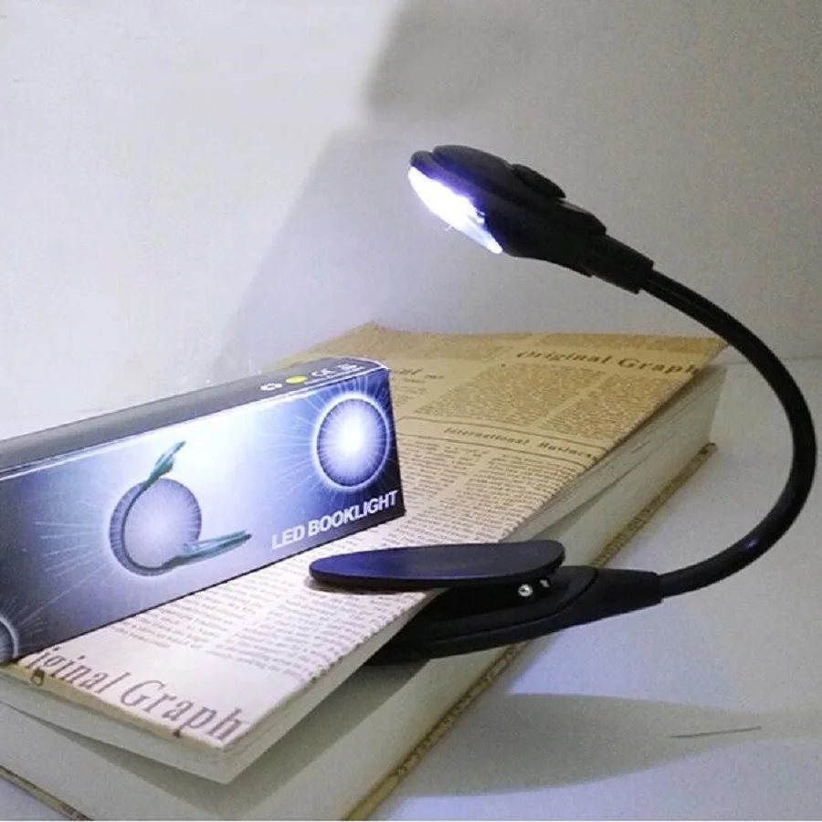  Flexible Reading LED Light Book Light Clip-on Beside Bed Table Desk Lamp Mini LED book light music  - 32959738458