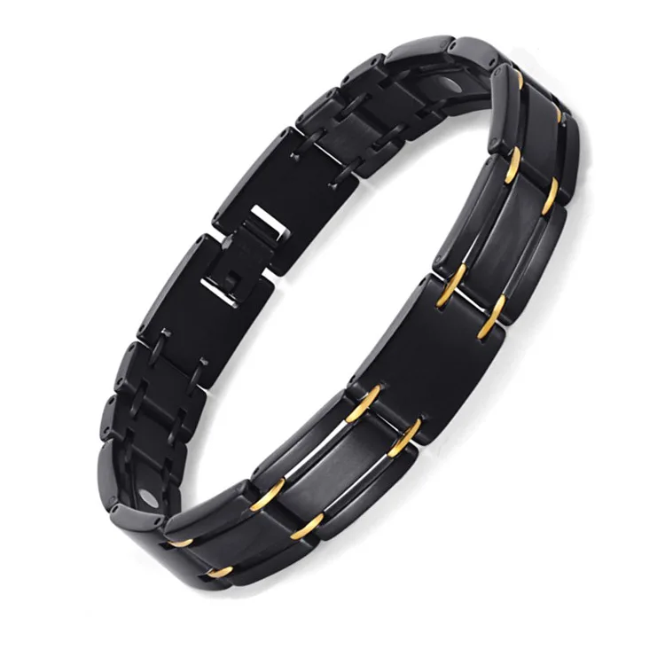 

Neutral Stainless Steel Black Men's Bracelet Magnet Bracelet Lovers