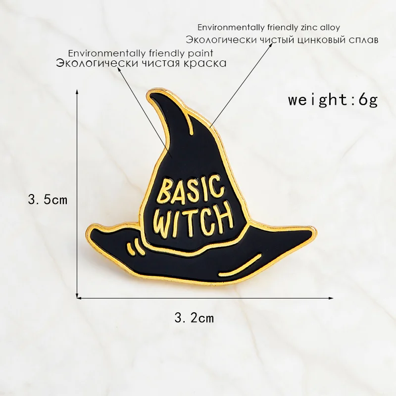 Значок с эмалированной пряжкой в виде черной ведьмы|hat brooch|pin badgelapel pin badge |
