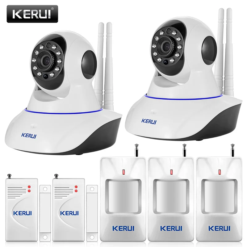 imágenes para Original KERUI 720 P Cámara IP WiFi Home Office Antirrobo del Ladrón Sistema de alarma Kit de Sensores de Movimiento + 32G Tarjeta SD imágenes para Original KERUI 720 P Cámara IP WiFi Home Office Antirrobo del Ladrón Sistema de alarma Kit de Sensores de Movimiento + 32G Tarjeta SD