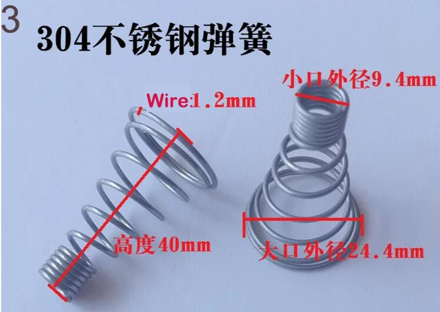 10 Molle Elicoidali In Acciaio 65Mn - Diametro 4.5mm, Per Compressione, Ammortizzatori, Ricambi
