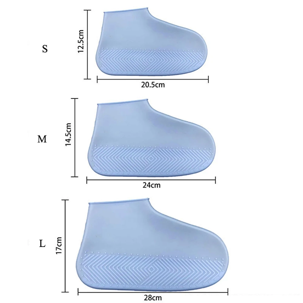 Многоразовые Нескользящие дождевые Чехлы для обуви, Водонепроницаемые силиконовые Бахилы для походов на открытом воздухе, Размеры S/M/L, однотонные аксессуары для обуви, новинка