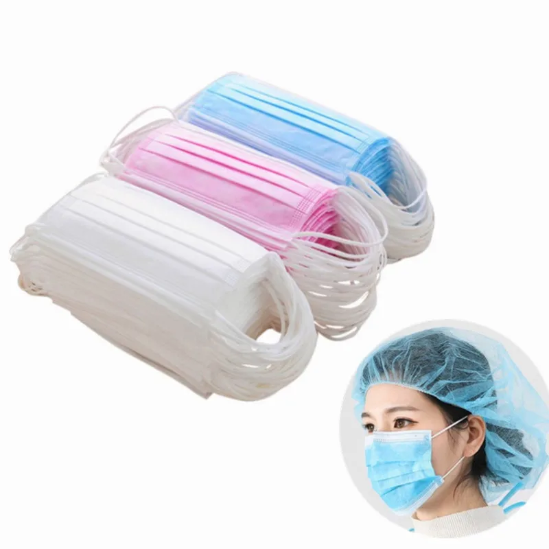 

20Pcs Disposable Anti-dust Windproof Mask Nose Protection Face Mouth Mask Fashion Non-woven Fabric Masks
