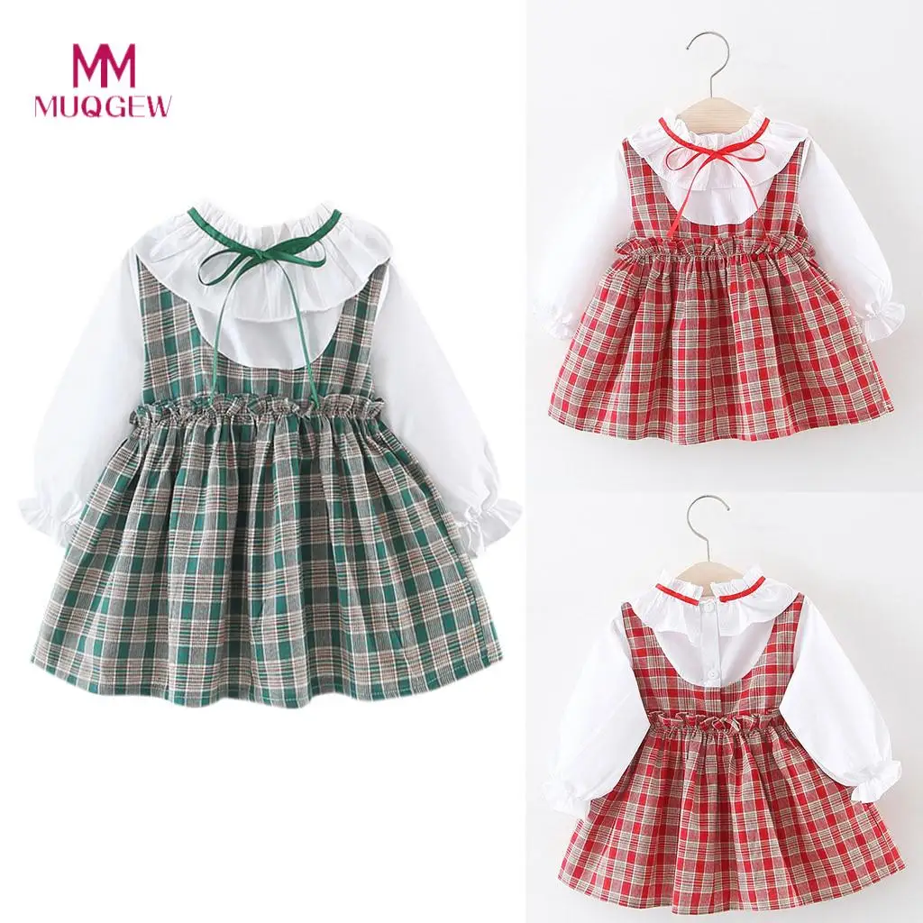 

Baby Dress Toddler Kid Baby Girl Long Sleeve Stripe Bow Party Princess Dresses Clothing Girls Dresses Long Sleeve 2019