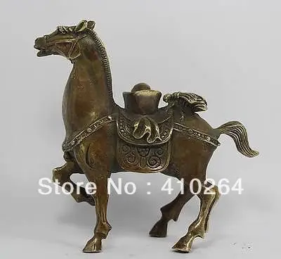 

Shipping Collectible Chinese horse old copper statue