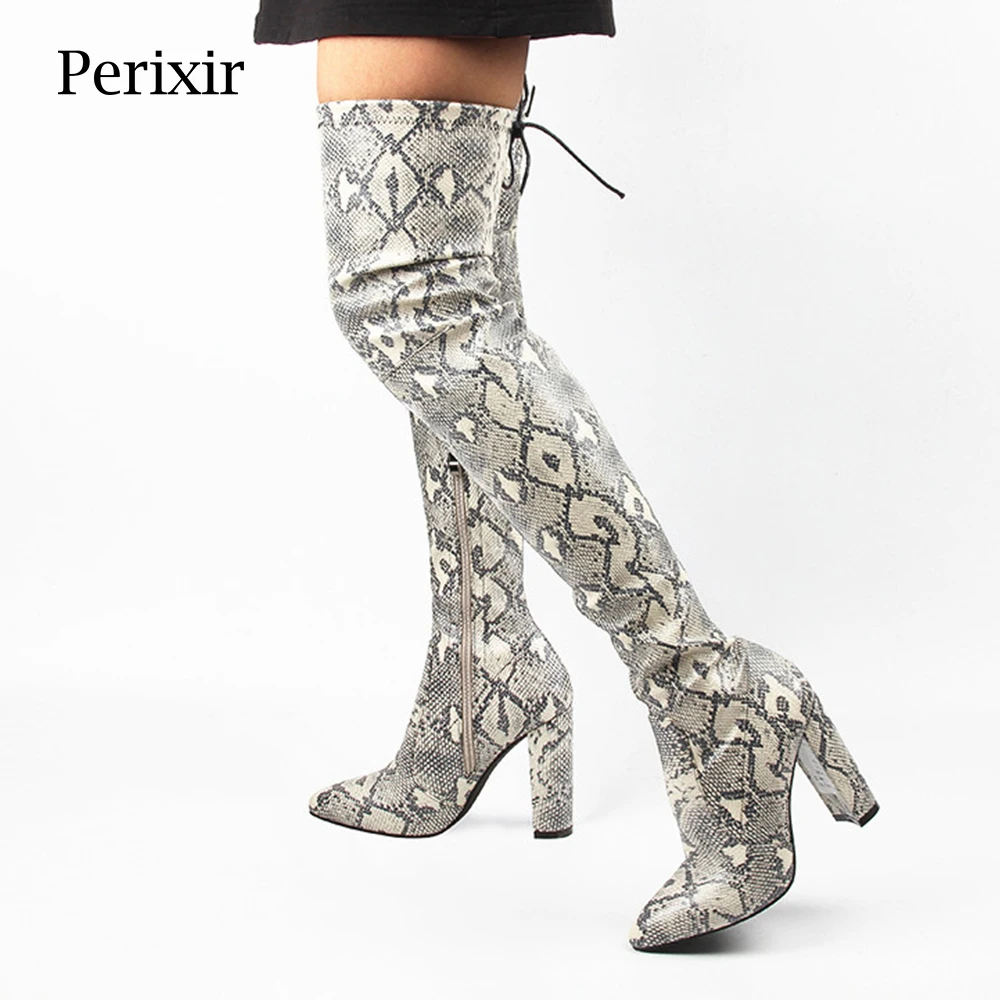 over knee snake boots