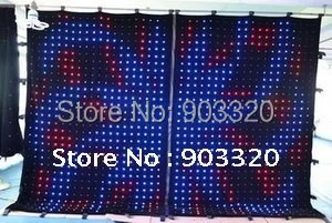 Rasha Freeshipping P18 2M 3M SD Card 176 LEDS LED Vision Curtain LED Vision Cloth LED
