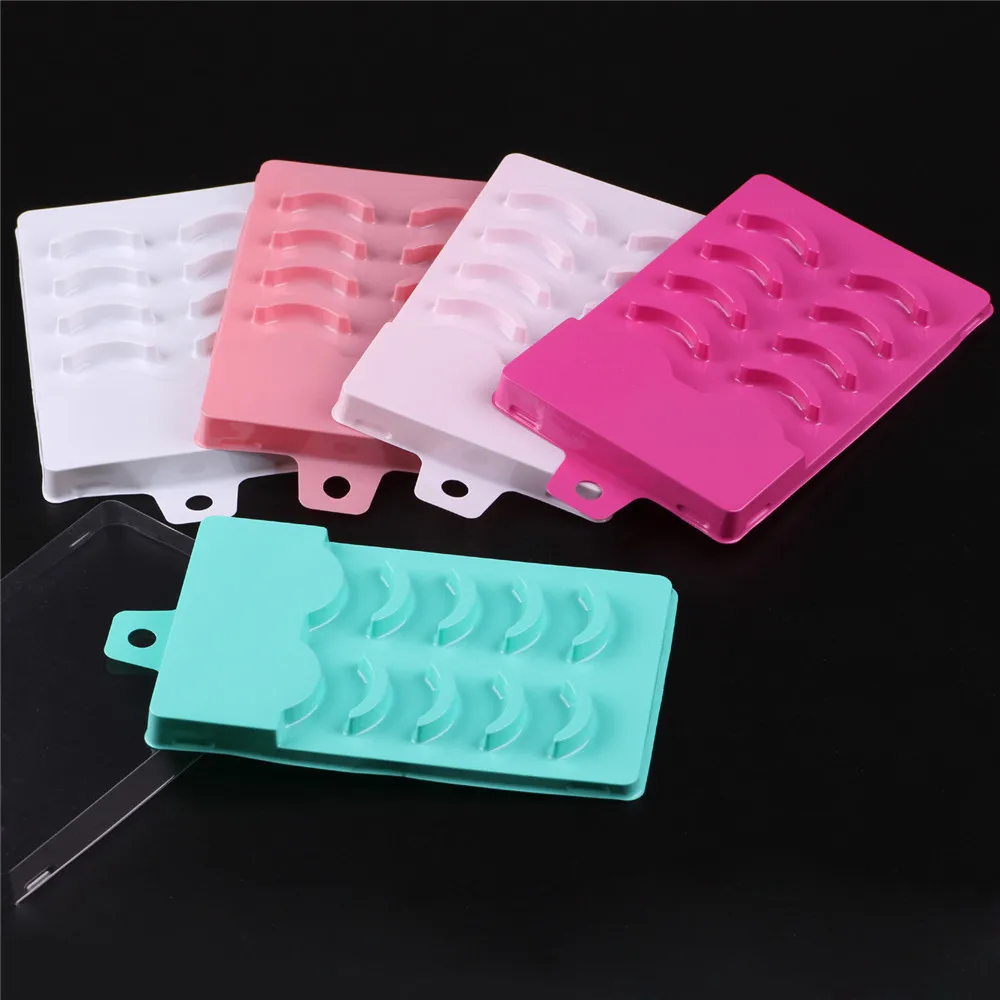 

2pcs/lot Candy Color False Eyelashes Storage Box Fake Eye Lashes Case Makeup Cosmetic Storage Organizer