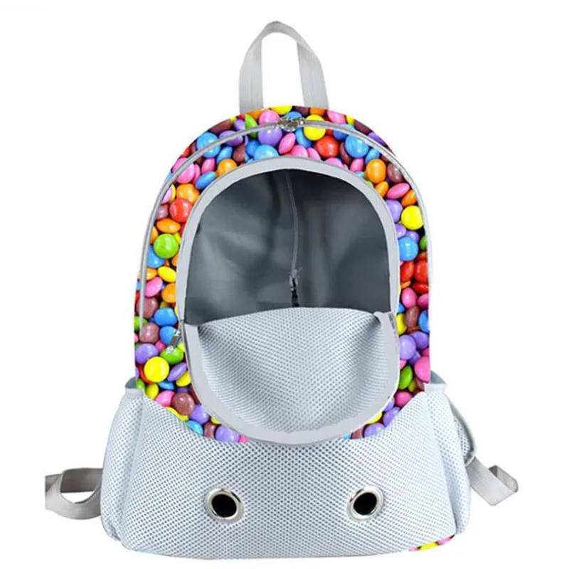 Модный рюкзак для перевозки собак с красивым принтом переноска для собак в виде рюкзака дышащая Сумка на двух ремнях сумка для домашних животных PB715