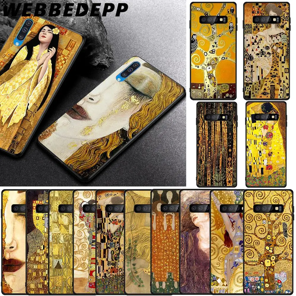 WEBBEDEPP Gustav Klim Мягкий ТПУ чехол с золотыми слезами для Samsung Galaxy S6 S7 Edge S8 S9 S10 Plus S10e |