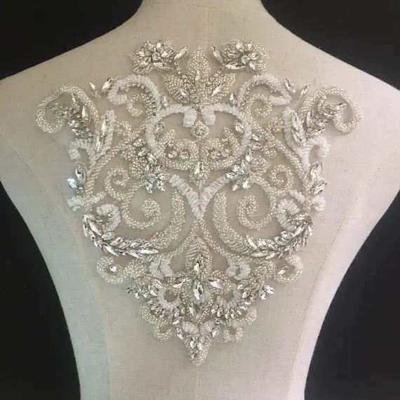 Buy deluxe Rhinestone bodice applique, crystal