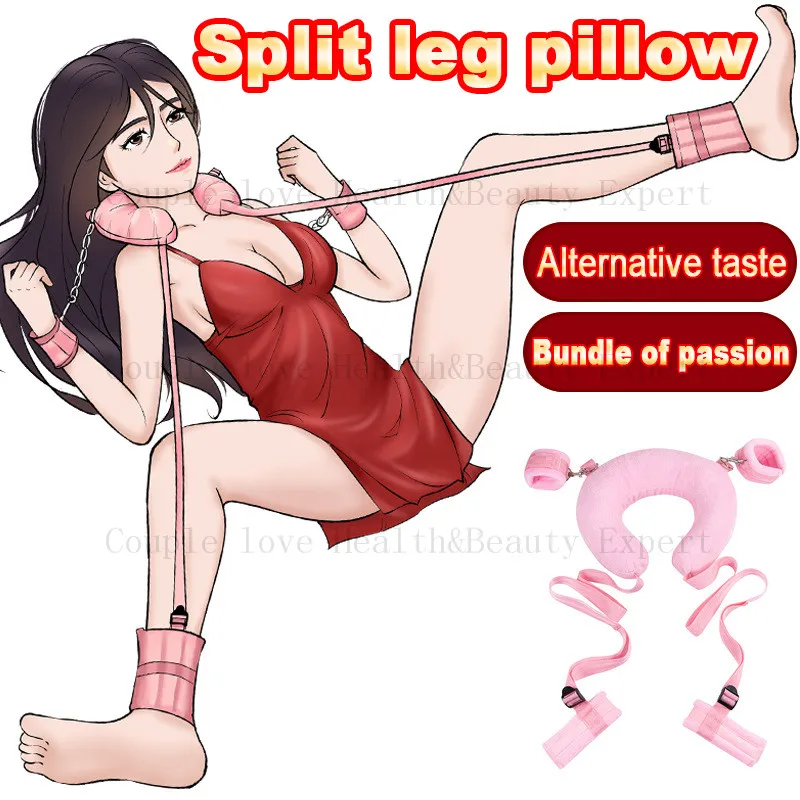Bondage Handcuffs Arm Wrist Restraint Leg Lift Open Comfortable U-shaped Pillow Sex Harness for Legs Adult Game SM Toy Set | Красота и