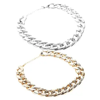 

Dog Choker Collar Fashion Gold Plated Necklace Walking Leash for Dogs Pets