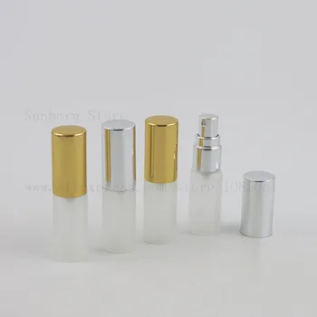 

Mini Perfume Bottle 5ml 5cc Glass Empty Bottle Cosmetics Spray Bottle Nebulizer with gold silver cap 5pcs