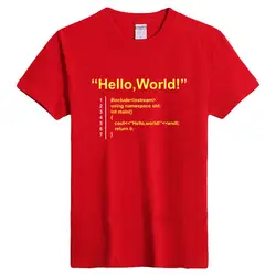 HELLO WORLD мастер игрока футболка Geek мужские Love футболки для мальчиков и девочек Футболка программиста с принтом 100% хлопок ЕС и США размер