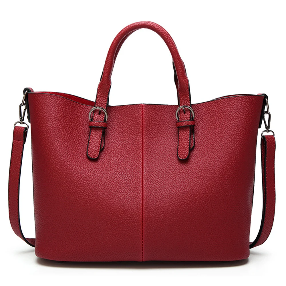 

New Women Casual Tote 2019 Fashion Soft PU Leather Shoulder Bags for Women's Makeup Tool Travelling Bag Handbag