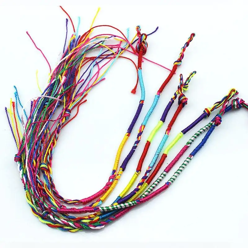 

1pcs Vintage Thread Weaving Bracelet Handmade Colorful Rope Lucky Bracelets for Women Men Jewelry Lover Couple Gift Accessories