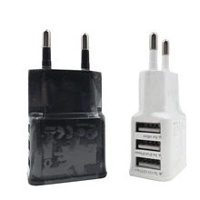 5V 2A Smartphone EU Plug 3 Ports USB Wall Travel Charger Adapter for Apple Iphone 5 6 6S for xiaomi huawei Samsung IOS Android