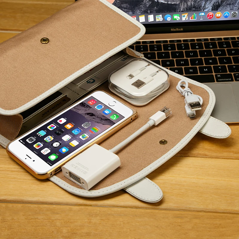 Jisoncase Storage Bag for Mobile Phone and Accessories Holder Sleeve for Phones Wallet Charger Cables Outdoor