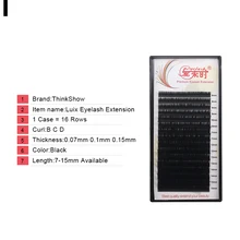 Thinkshow 16 Lines 8-15mm Eyelash Extension Mix Natural Long False Eye Lashes Individual Lash Thick Silk Mix Lash Extension Thinkshow 16 Lines 8-15mm Eyelash Extension Mix Natural Long False Eye Lashes Individual Lash Thick Silk Mix Lash Extension