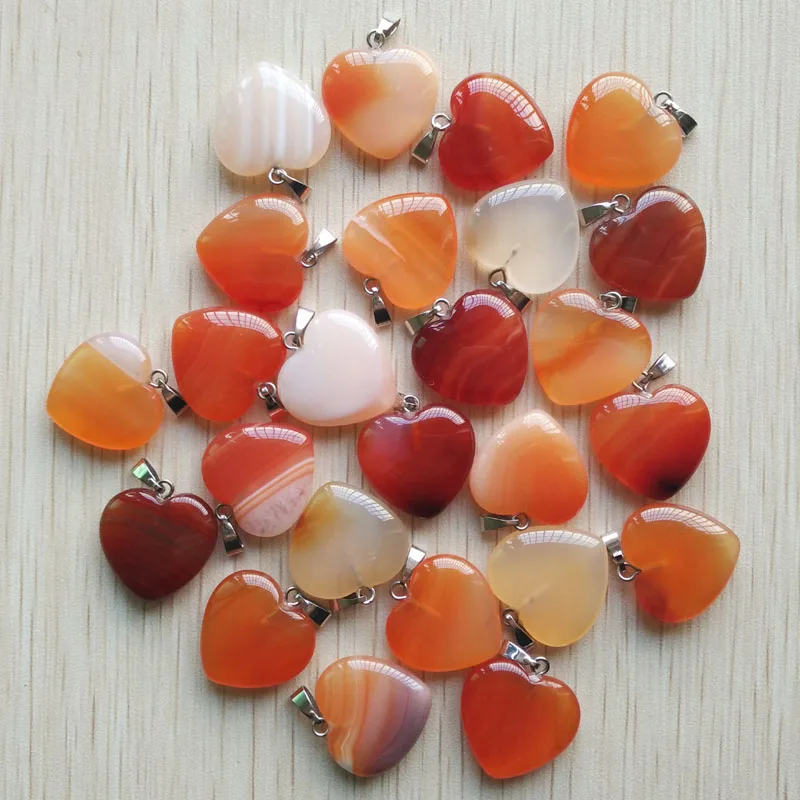 Оптовая продажа 50 шт./лот 2020 подвески из натурального камня в виде сердца