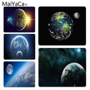 

MaiYaCa Simple Design Earth Moon Anti-Slip Durable Silicone Computermats Size for 18x22cm 25x29cm Small Mousepad
