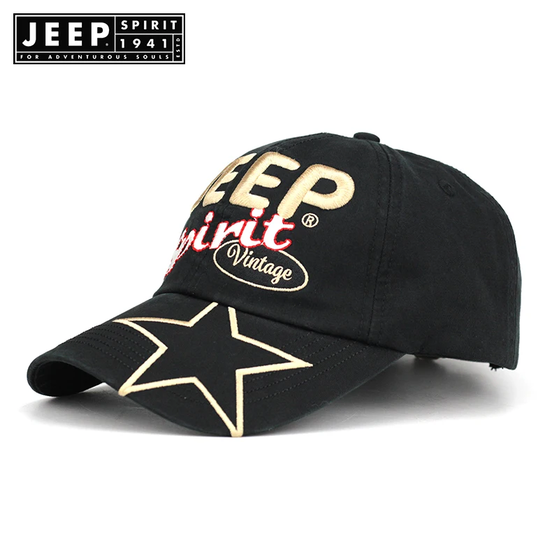 

JEEP SPIRIT Brand Summer Baseball Cap Women Men Mesh Breathable Snapback Cap Unisex Adjustable Sport Hats Dad Hat streetwear
