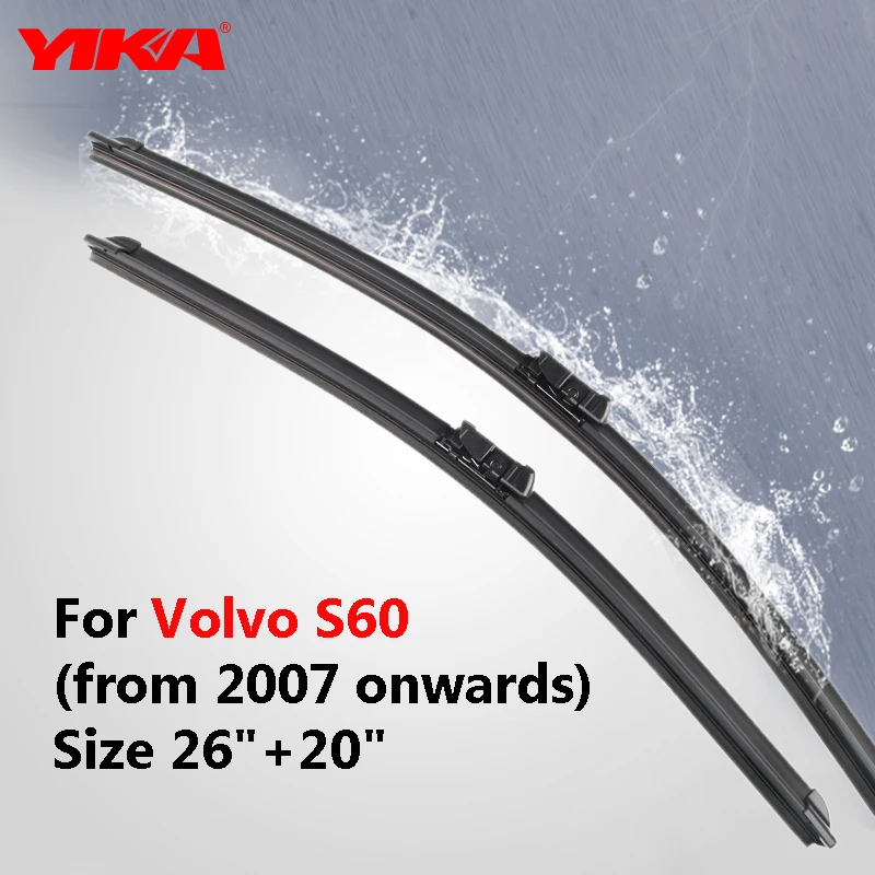 YIKA 26"+20" For Volvo S60 (from 2007 onwards) Glass Rubber Windshield
