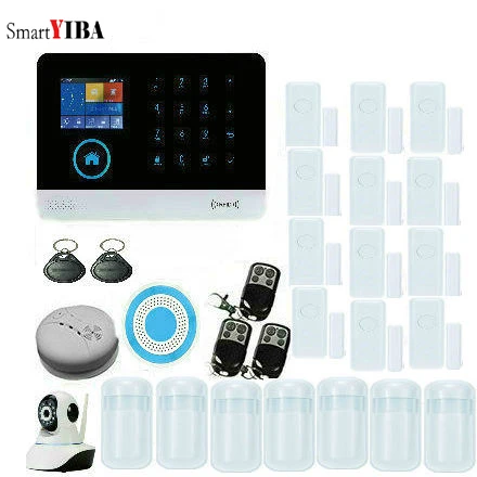 

SmartYIBA WiFi GSM SMS Wireless Home Security Alarm System IOS Android APP Remote Control ip Camera