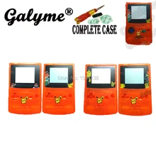Полный набор transprent оранжевый Корпус В виде ракушки чехол для Gameboy Цвет карман эльф узор Цвет Пуговицы мальчик Цвет w/ limited объектива