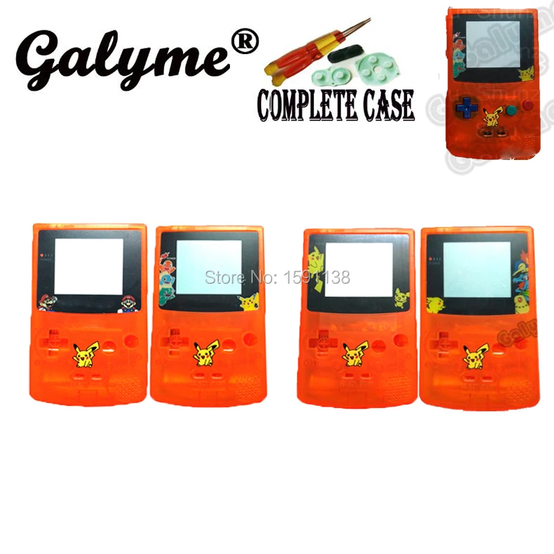Полный набор Подушечка Для оранжевый Корпус чехол Чехол для Gameboy Цвет Pocket Elf узор