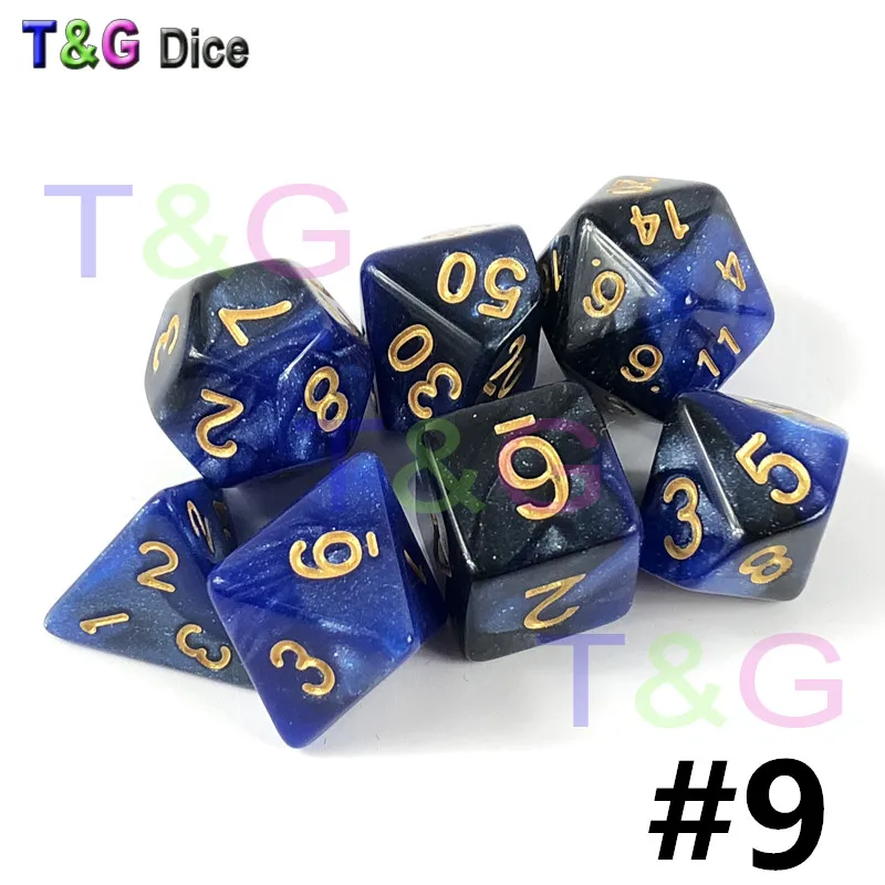 Brand New Doubled Color Dice 20 Different Set D4-D20 for DND RPG Portable Board Game As Gift