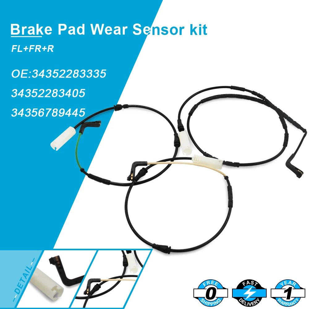 

New Brake Pad Sensor Kit Front Right + Left + Rear fit BMW M3 E82 E90 E91 E92