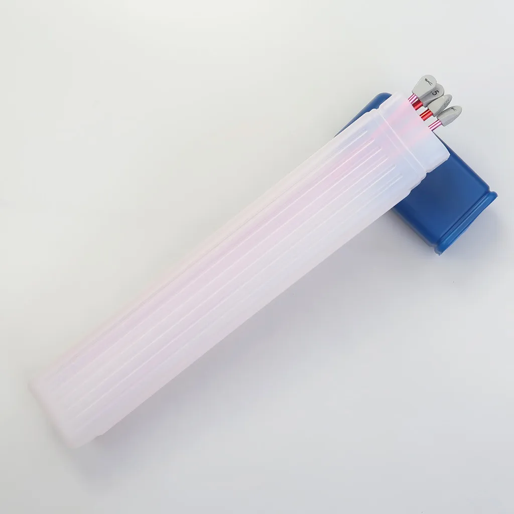 41cm Large Transparent Plastic Knitting Needle Pin Storage Case Tube Containers