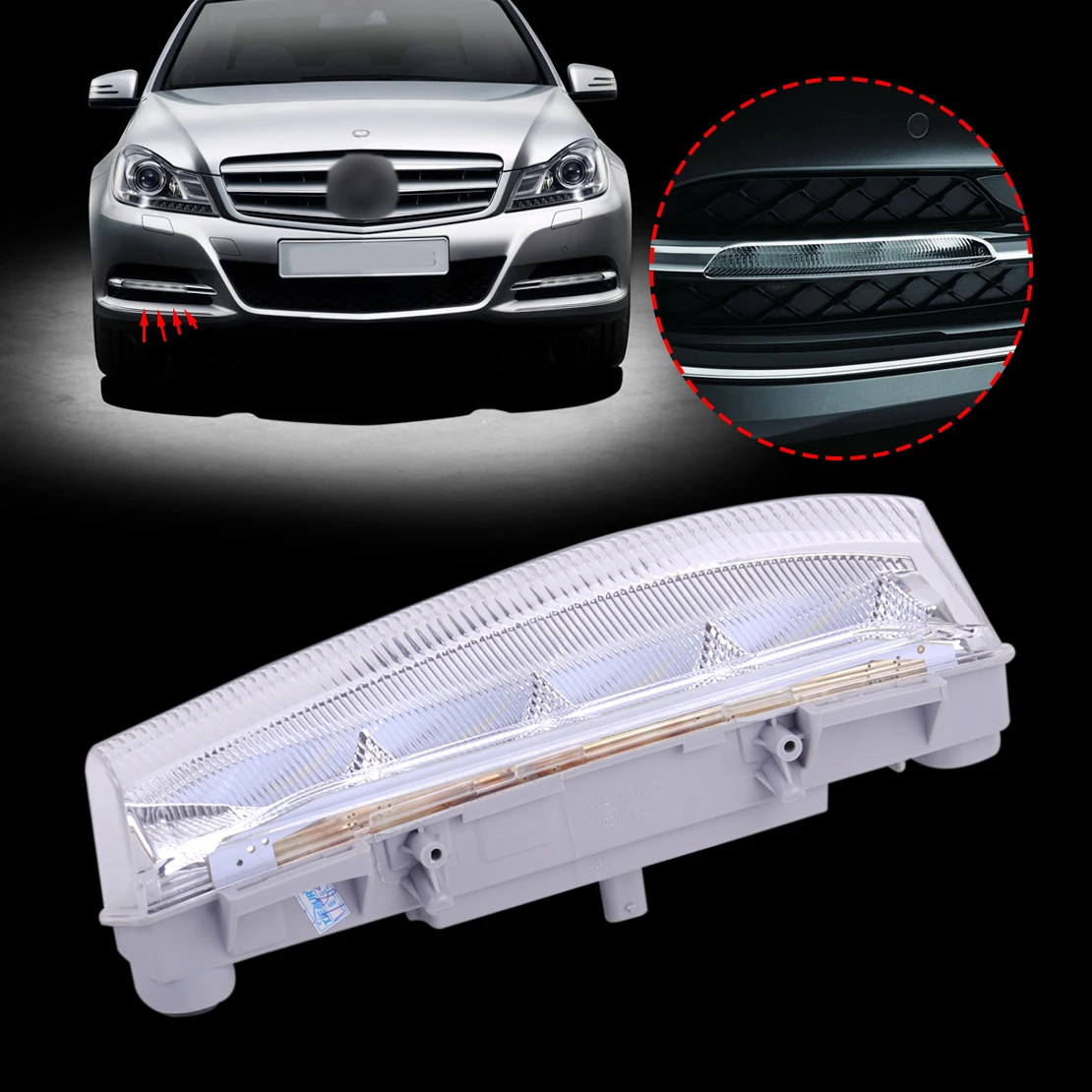 DWCX New Car Right Front DRL Fog Light For Mercedes Benz W204 C230 C250 C300 C350 W212 E350 E400