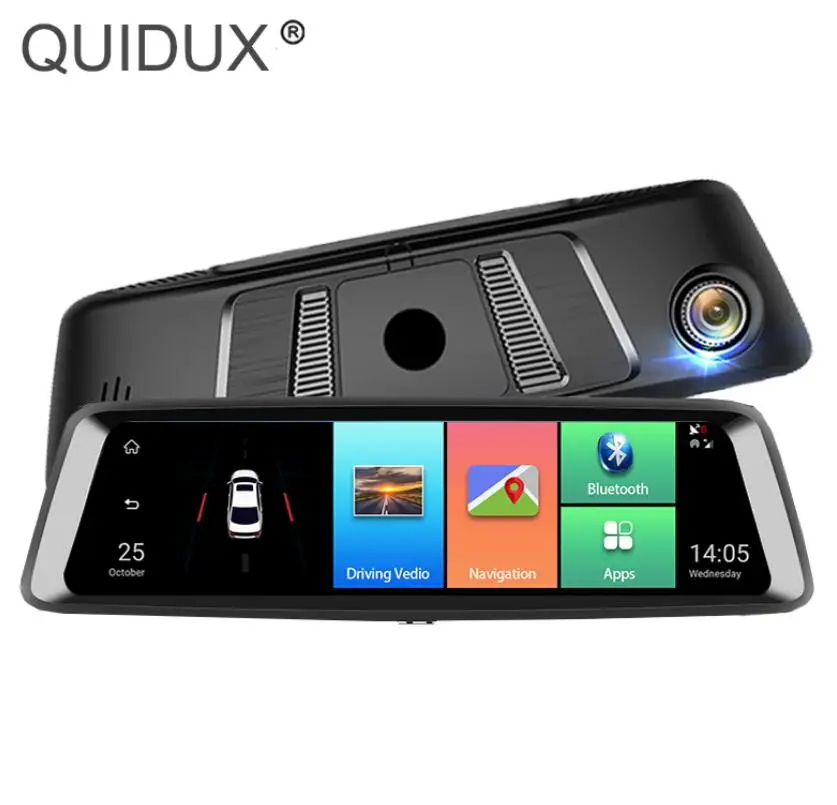QUIDUX A9 потоковое зеркало заднего вида 10 дюймов ПЗУ 16 ГБ + ОЗУ 1 4 Android GPS навигация