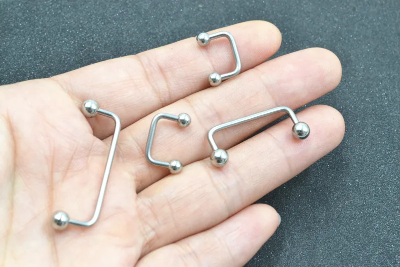 

50pcs Free Shippment 14g Body jewelry Dermal Anchor Surface Bar Barbells Piercing Sliver 10mm 22mm 30mm body piercing jewelry