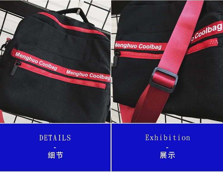 Menghuo CANVAS TOTE HANDBAG Women Messenger Bags Women's Multifunctional Travel Shoulder Crossbody Bag Letters Messenger Bolsos_36