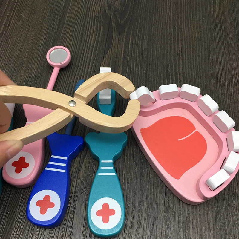 JaheerToy, деревянные игрушки для детей, ролевые игры, доктор, медсестра, игра, ролевые игры, доктор, забавные подарки, Набор доктора для детей