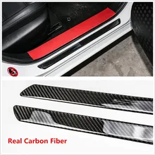 2 шт. 60 см углеродное волокно автомобиля внедорожник накладки для порогов автомобиля панель шаг протекторы крышка отделка для всех автомобилей Грузовики-внедорожники