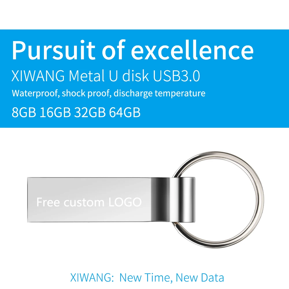 usb flash drive 3.0 silver metal pendrive 128 GB 64 GB 32 GB 16 GB 8 GB 4GB usb memory stick Keychain pen drive Free custom LOGO (7)