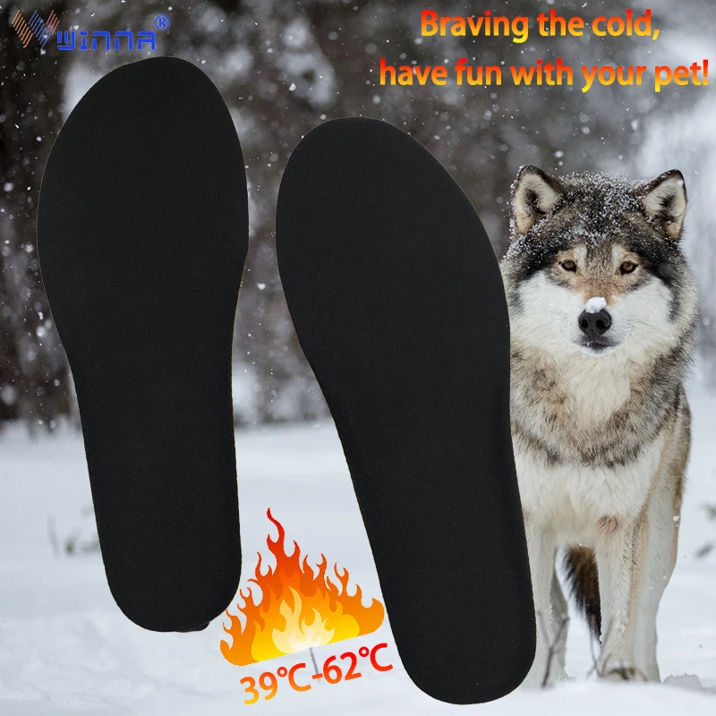 

Winner Outdoor Thermal Electrically Heated Insoles Black Red Velvet Breathable Increase Pads with Rechargeable Battery EUR 35-46