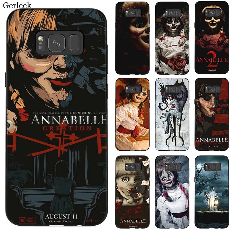 

Silicone Mobile Phone Case For Samsung S6 S7 Edge S8 S9 S10 Plus Note 8 9 M10 M20 M30 M40 Cover Annabelle Creation Horror Bag