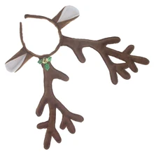 UESH-Пасхальный Рождественский Костюм мяч COS животных аксессуары для волос обруч на голову с рогами коричневый