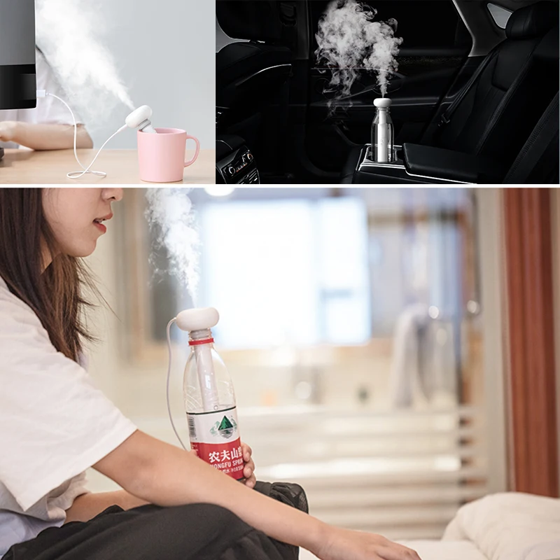 No Limitation Container Portable Air Humidifier Donut Dismountable Humidificador For Car Hotel USB