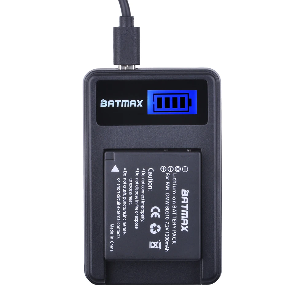 Batmax DMW-BLG10 ДМВ BLG10 DMWBLE9 ЖК-дисплей USB Зарядное устройство для цифрового фотоаппарата Panasonic BLG10E BLG10GK BLG10 DMC-GF6 DMC-GX7 GF6 GX7