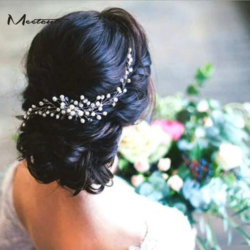 

Meetcute Bridal Hair Ornaments Fashion Hairwear Wedding Hair Accessories Comb for Women Girl Headpiece Headdress Head Decor Pin