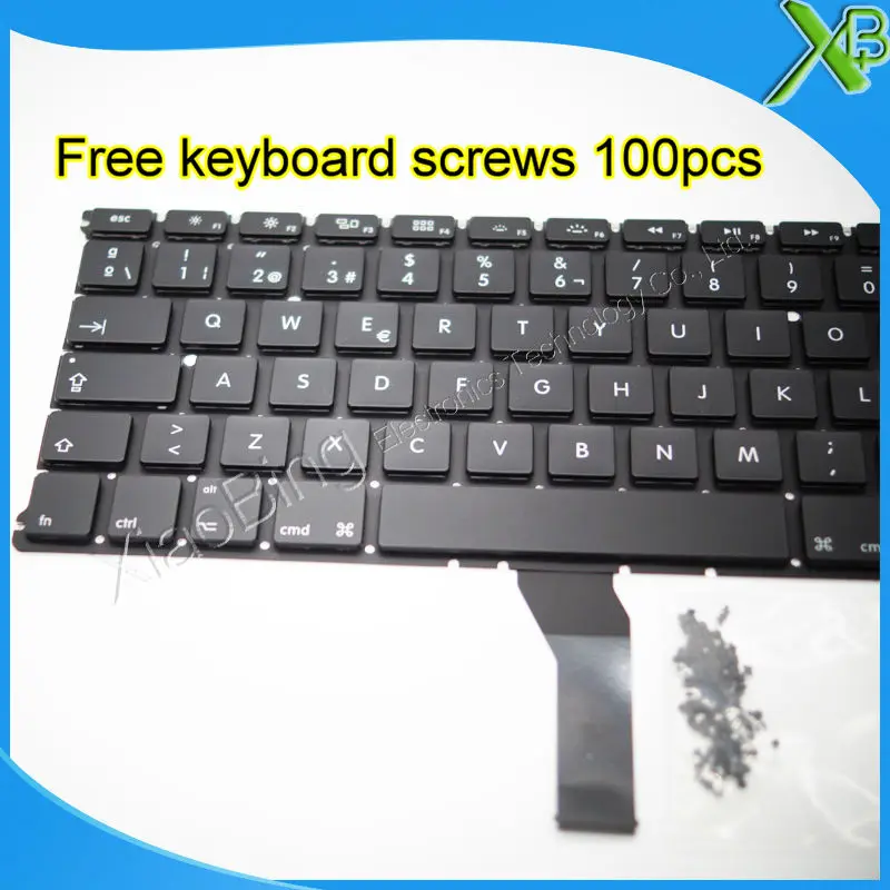 Совершенно новая испанская клавиатура SP + винты для клавиатуры 100 MacBook Air 13 3 дюйма