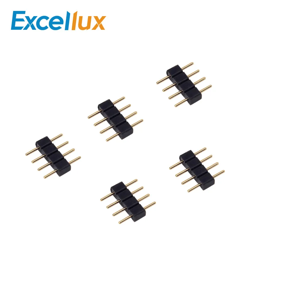 

5pcs/lot, 4pin RGB connector, 4 pin needle, Male Type 4pin, Double Row for LED RGB strip connector Black PCB,Connect Needles